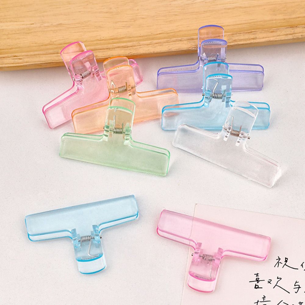 Binder Clip Assorted - Ins 透明バインダークリップかわいいペーパークリップファイルドキュメントチケットクリップブックマークインデックスページホルダーオフィス製本用品