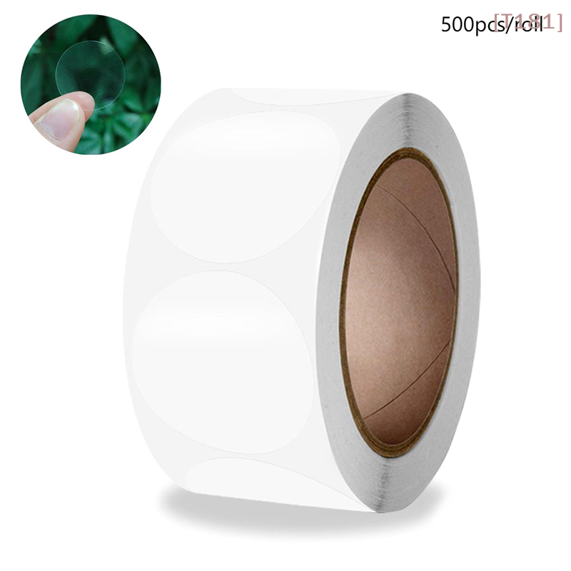 Sticker Label Roll - 500枚/ロール 丸型透明ステッカー シーリング用クリアラベル デコレーション キャンディー、クッキー、ビスケット、デザートバッグ用