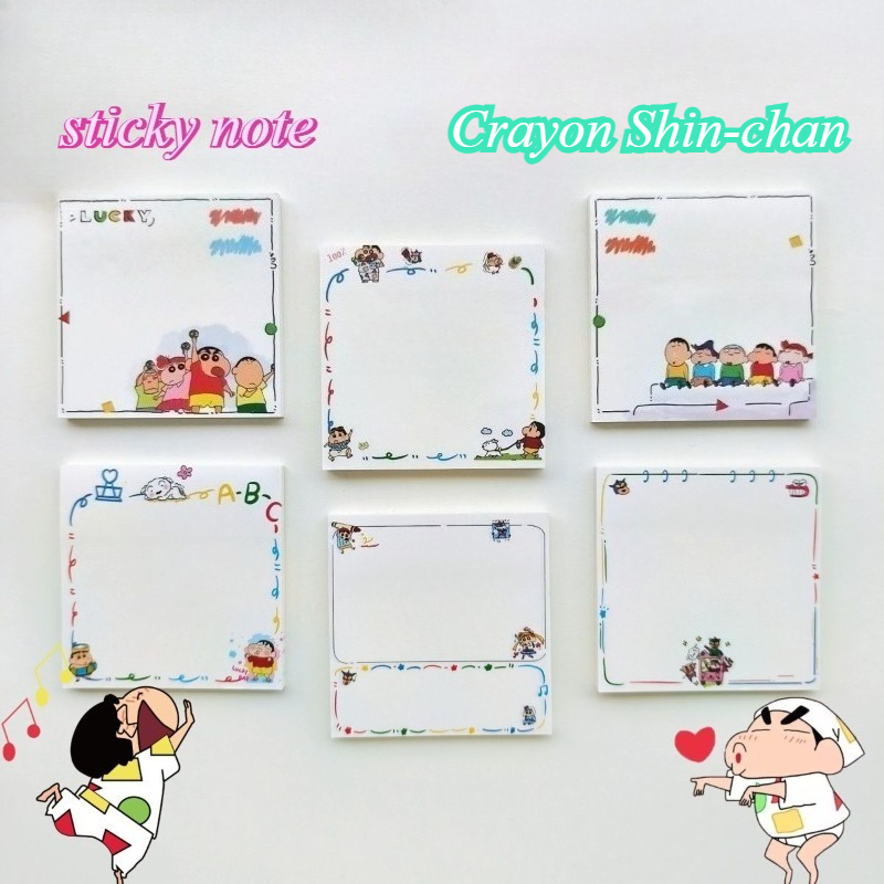 Stationery Supplier - クレヨンしんちゃんの可愛いメモ帳。学生向けのメッセージノート。剥がして使える粘着式。アニメグッズの卸売。
