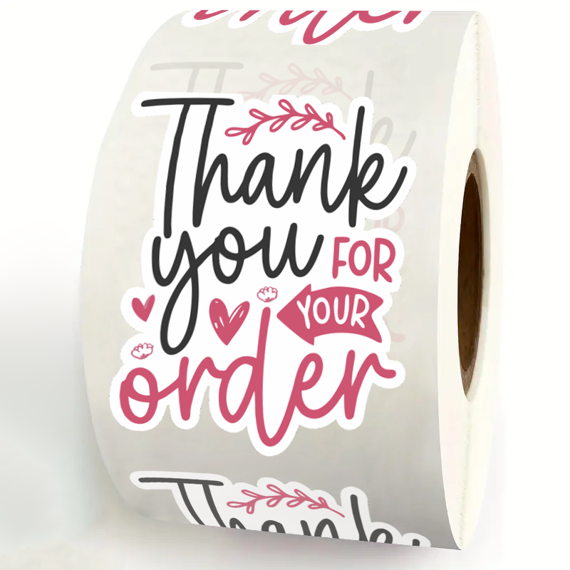 200枚入り／ロール　「ご注文ありがとうございます」ステッカ - Sticker Label Roll のレビューと価格