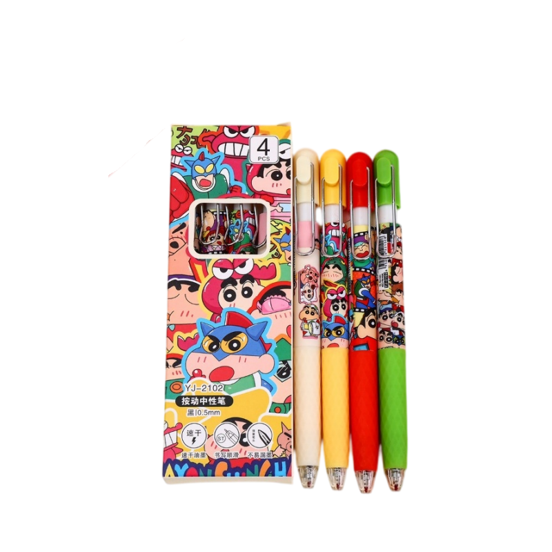 新作クレヨンしんちゃん プレス式ジェルペン。創造性を刺激する - Stationery Supplier のレビューと価格