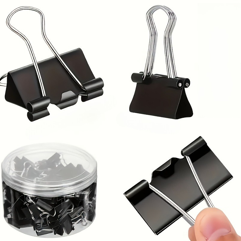 カラー＆ブラックバインダークリップオフィス文書用留め具ロング - Binder Clip Assorted のレビューと価格