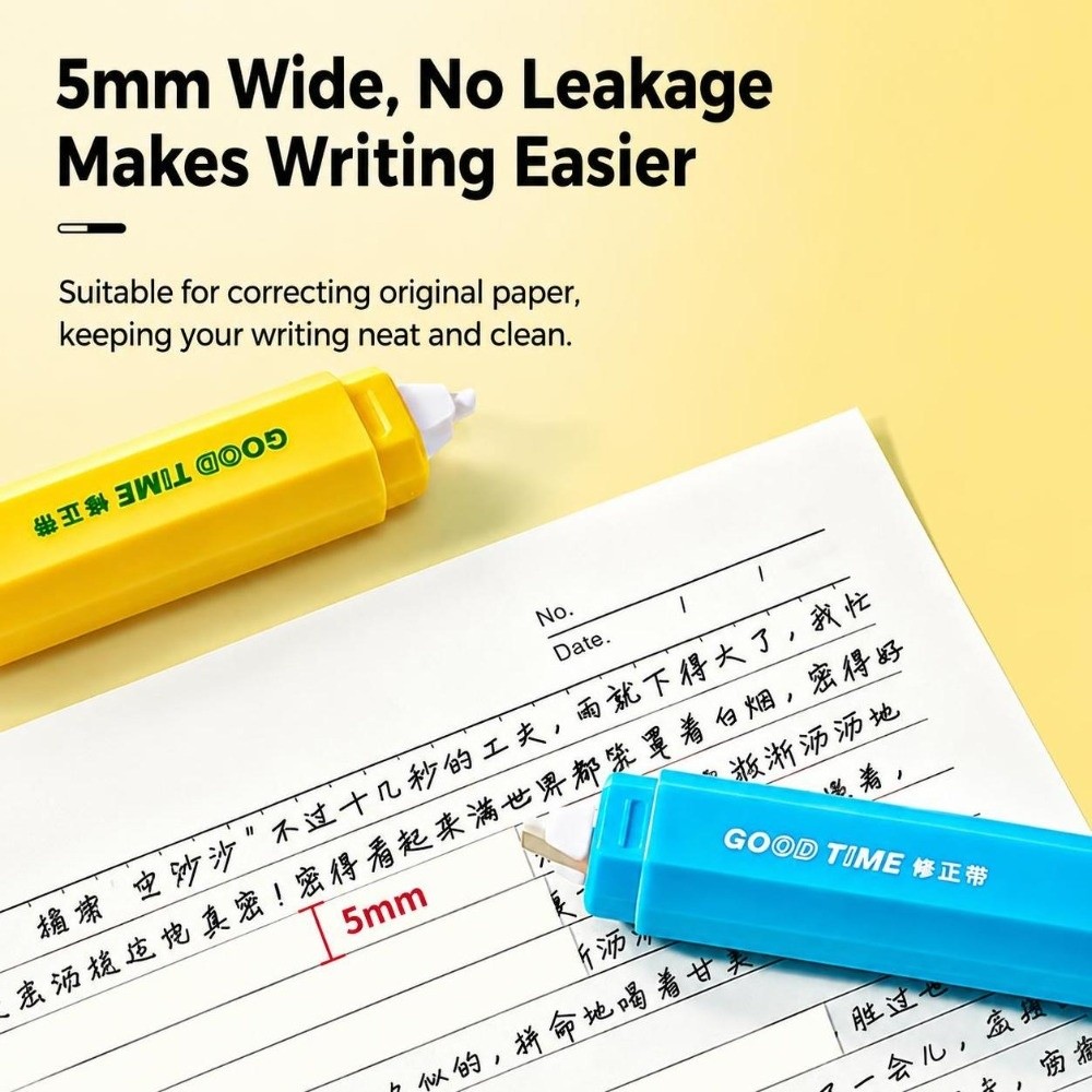ペン型修正テープ、オリジナル紙色、滑らかな書き心地、途切れに - Correction Tape Roller のレビューと価格